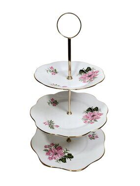 Vintage 3-Tier Cake Stand By Rosina China – Made in England